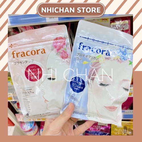 VIÊN UỐNG  ĐẸP DA NHAU THAI FRACORA WHITE PLACENTA 11,300mg  - Nhật Bản.