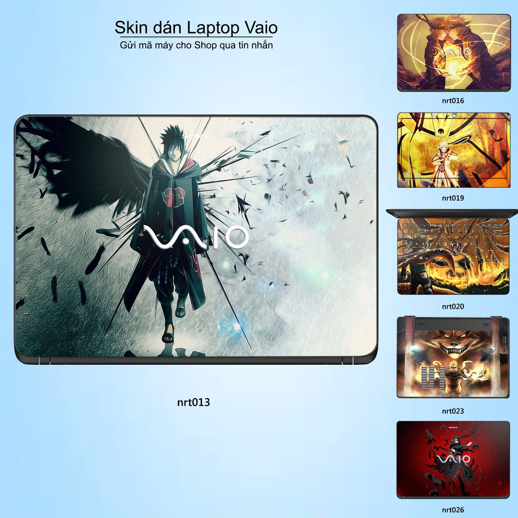 Skin dán Laptop Sony Vaio in hình Naruto (inbox mã máy cho Shop)