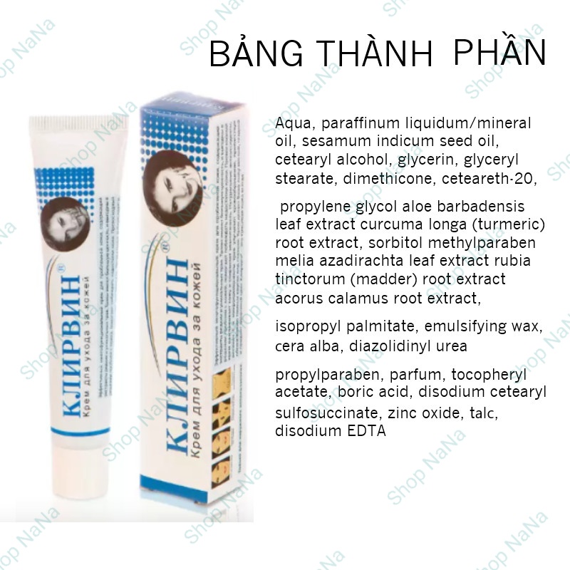 Kem dưỡng da Klirvin giúp mờ sẹo, giảm thâm mụn, mờ các vệt rạn trên da 25g