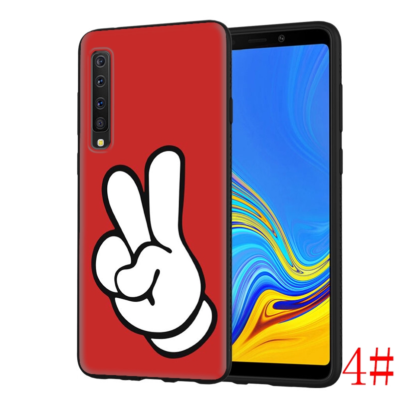 Ốp Lưng Mềm In Hình Bàn Tay Chuột Mickey Cho Samsung A5 A6 A7 A8 A9 J6 Note 8 9 2018