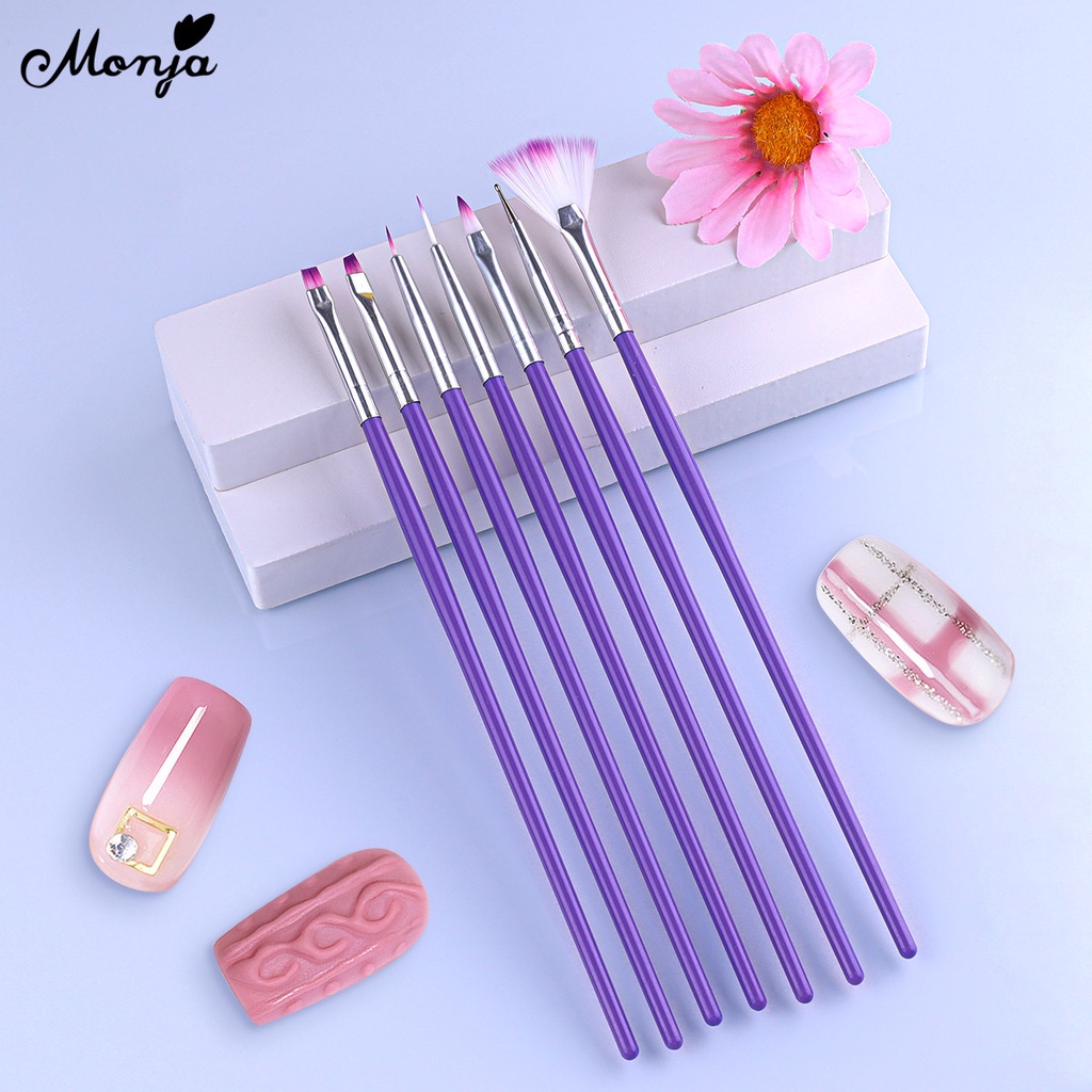 Set cọ 7 chiếc MONJA chuyên dụng trang trí móng tay