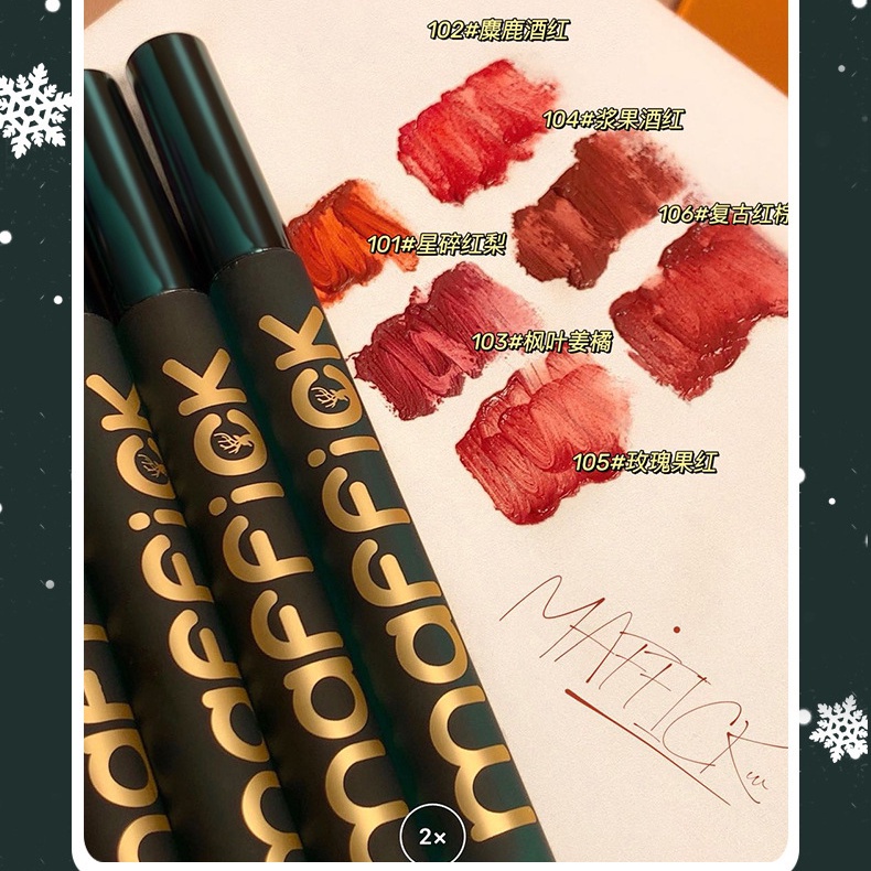 Son kem MAFFICK tông nhung lì phong cách Giáng Sinh