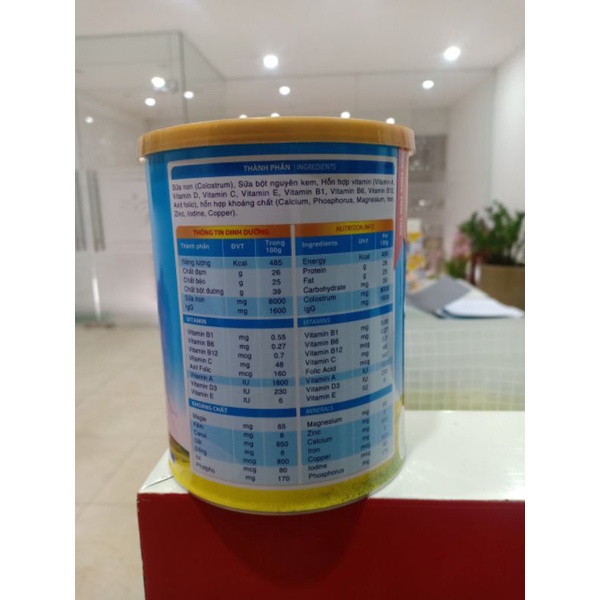 Sữa non Colostrum Milk Powder Gold lon thiếc 400g