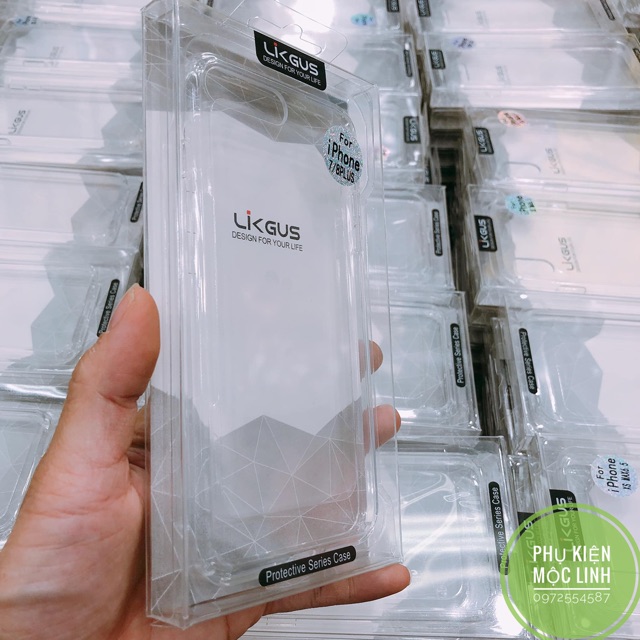 ☘️ Đã có Iphone 11 Pro Max ☘️  chống sốc lưng cứng cao cấp hiệu Likgus trong suốt xs max x 8plus 7plus | WebRaoVat - webraovat.net.vn