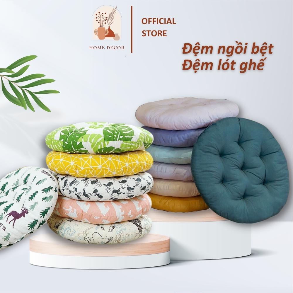 Đệm tròn ngồi bệt dùng cho bàn bệt, miếng đệm lót ghế, lót sàn ngồi thiền, ngồi bàn trà phong cách Nhật Bản