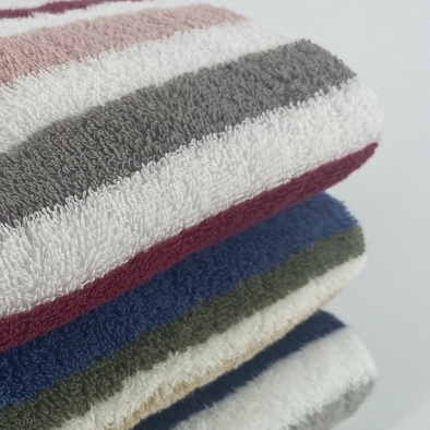 Khăn Mặt Cotton Cao Cấp Sọc Dọc Viền Dọc Thiện Phú 34*80-120g, Khăn Lau Mặt YJ73 Chất Bông Sợi Tự Nhiên Thấm Nước Tốt