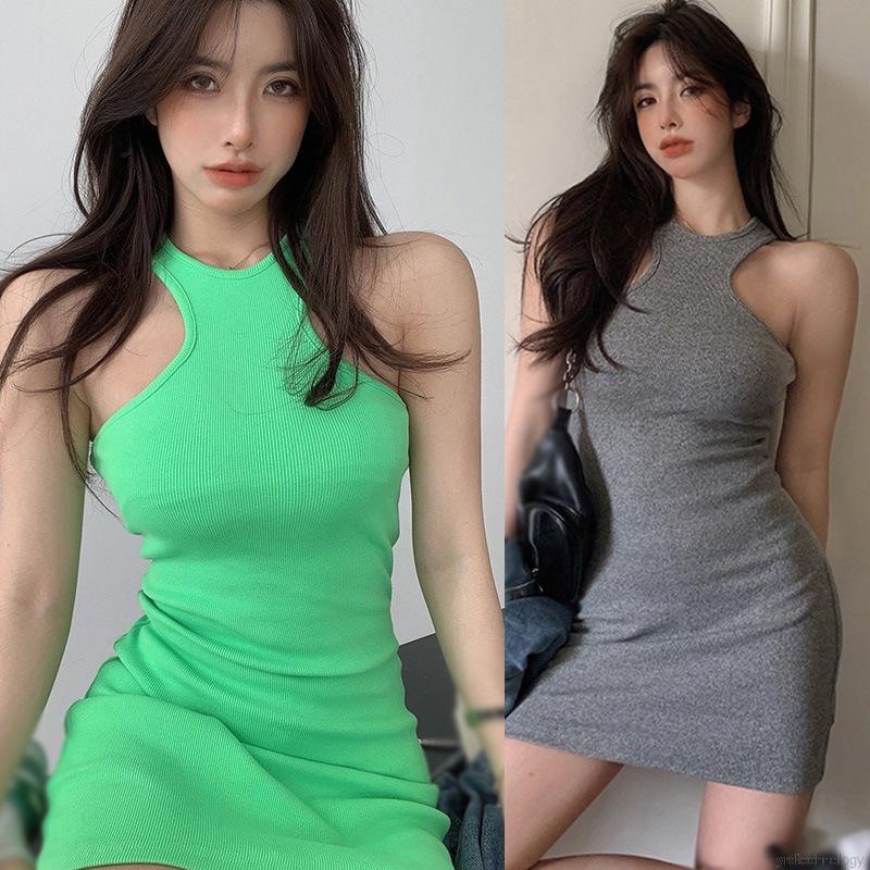 Đầm ôm không tay cổ tròn thời trang gợi cảm cho nữ | BigBuy360 - bigbuy360.vn
