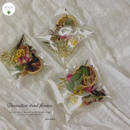 Hoa khô trang trí sáp thơm, nến thơm - Mix nhiều loại