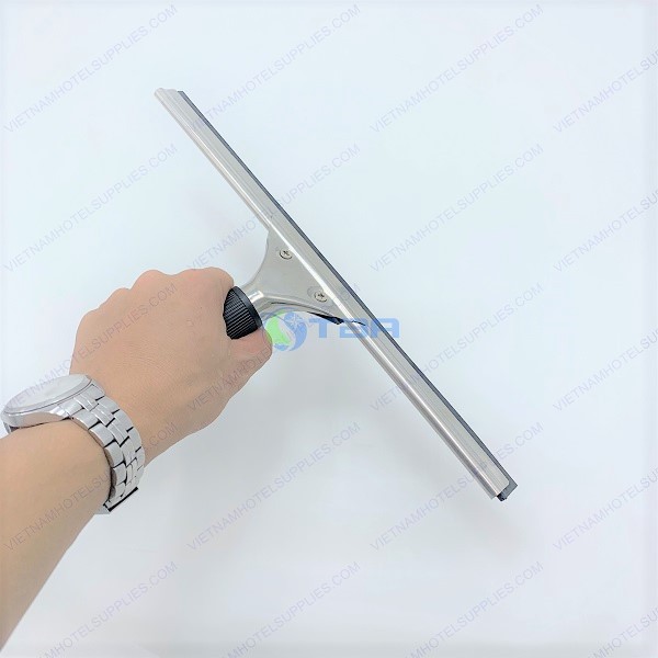 Tay gạt kính inox lưỡi cao su 35cm