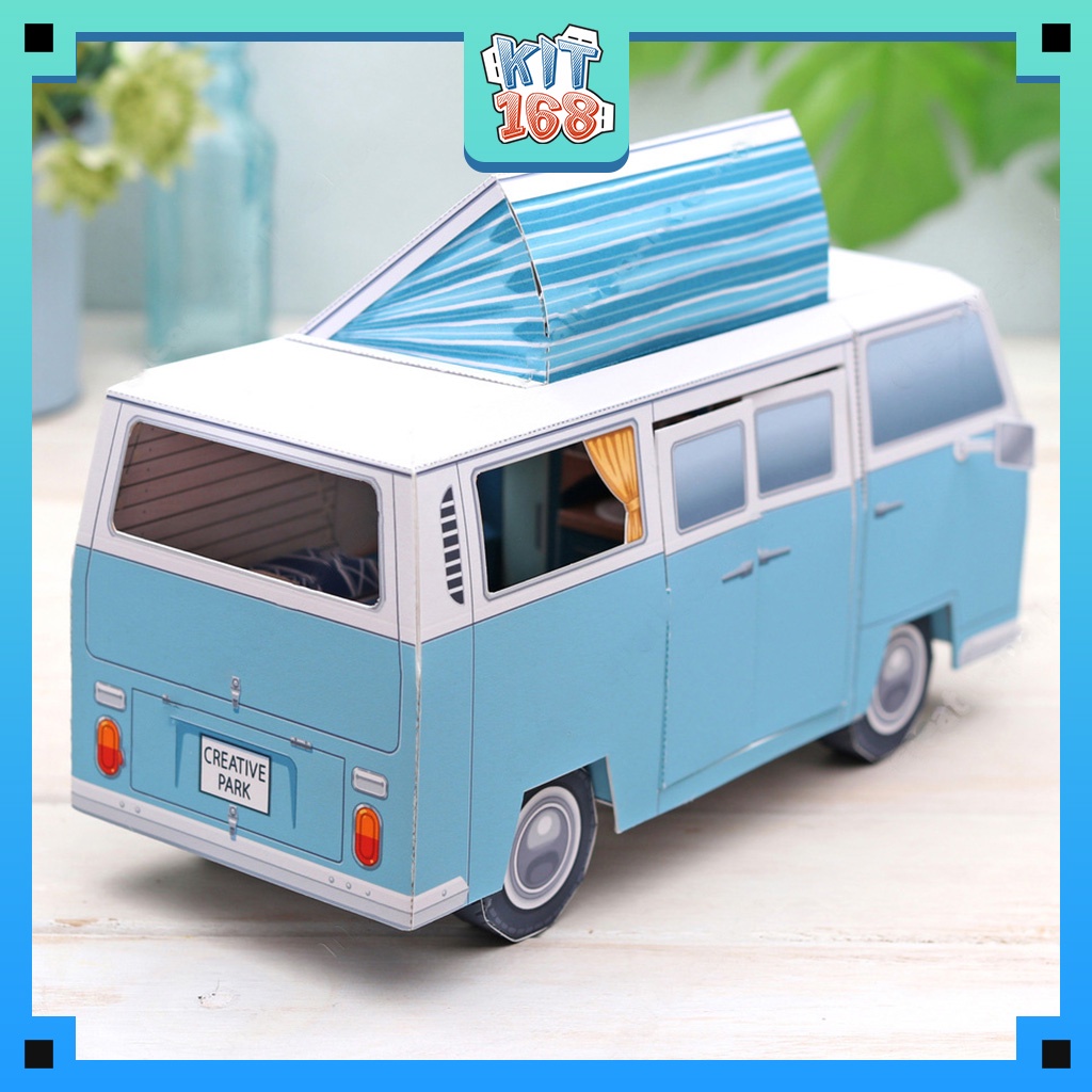 Mô hình giấy kiến trúc Xe du lịch cắm trại