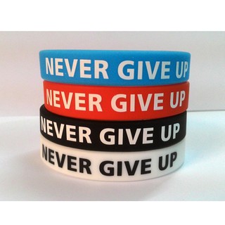 Combo 4 cái vòng tay cao su Never give up - CS16