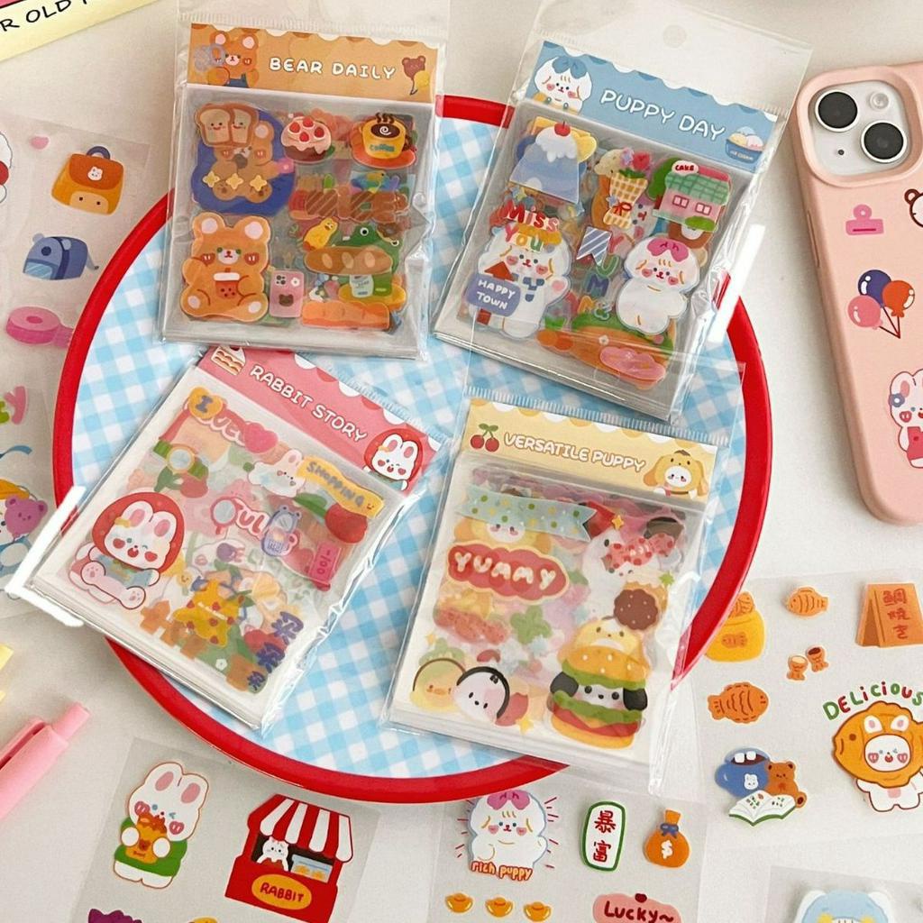 Set 20-25 tấm sticker hoạt hình trang trí sổ chống thấm nước SH107