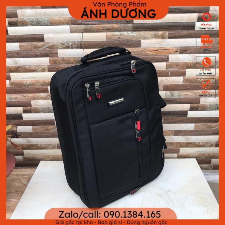 🎗️Sỉ vpp tại kho🎗 Balo, cặp đa năng học sinh cấp 2,3 màu đen ( 40x16x30cm ) - VPP Ánh Dương