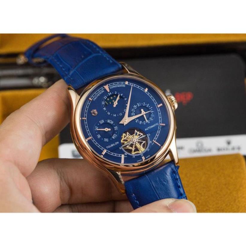 Đồng hồ Nam V.979 máy nhật, mẫu 5kim lộ cơ cánh khế, nhiều màu lựa chọn , dòng cơ Automatic size 40mm , Đồng hồ thật giá