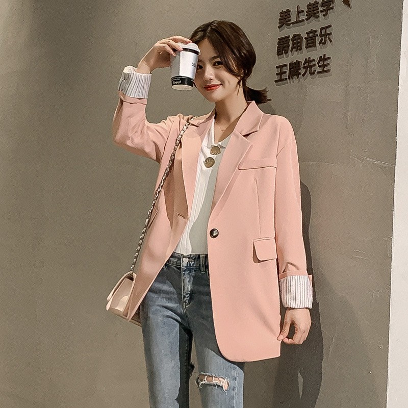 (Hàng Đẹp)Ảnh thật 3 hình cuối-HC132.Áo blazer mùa thu Hàn Quốc thanh lịch