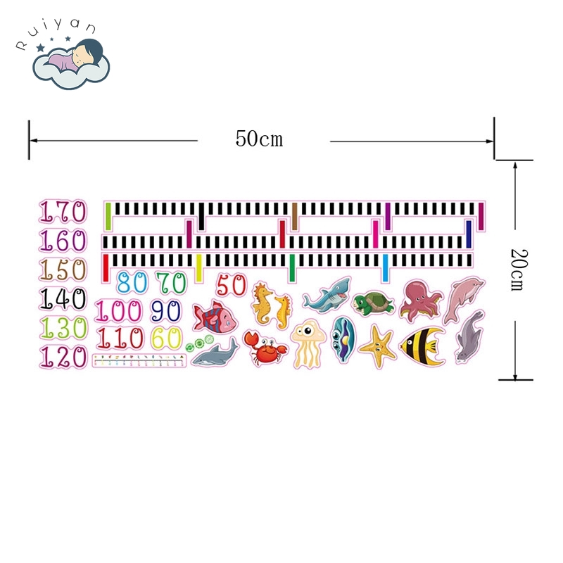 【HSU】Miếng Dán Tường Đo Chiều Cao Cho Bé