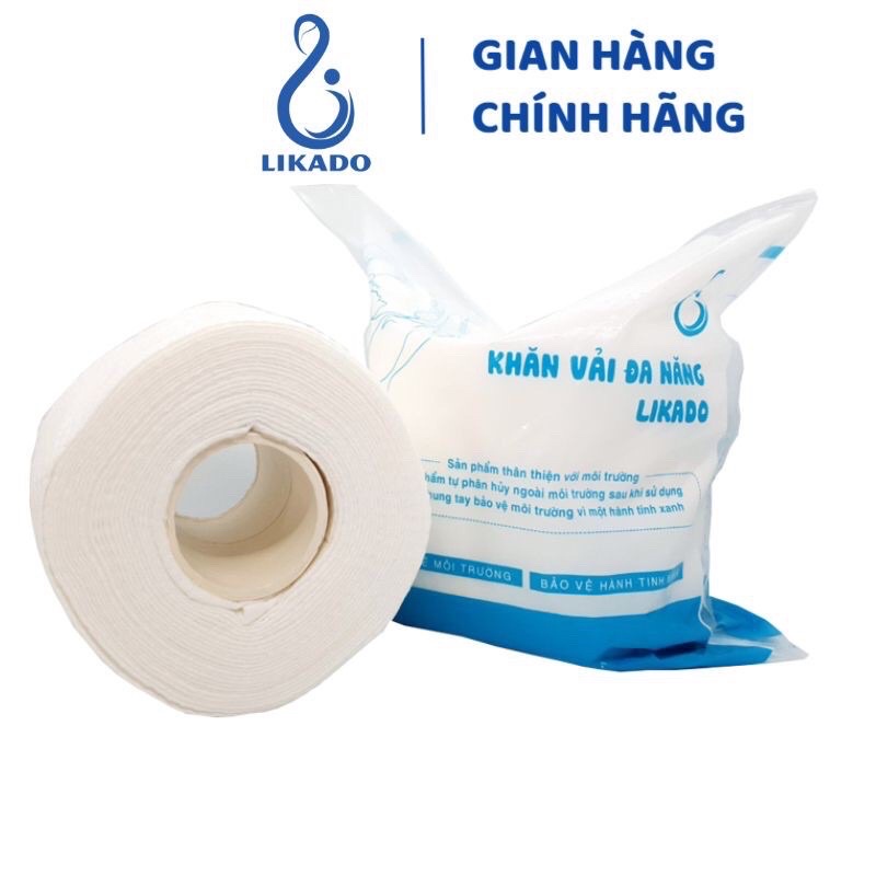 combo 2 gói Khăn vải khô lau mặt dùng 1 lần kích thước (20x20cm) (1 cuộn)