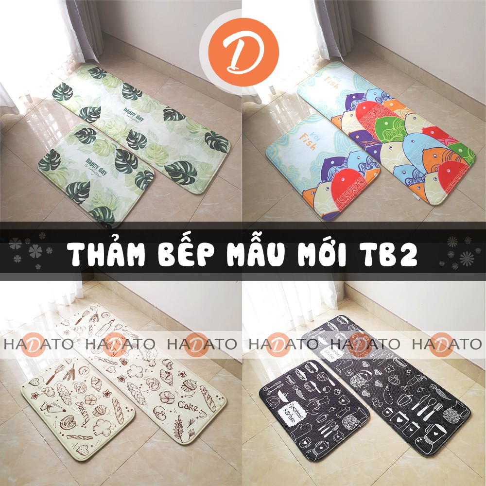 [CAO CẤP] THẢM bếp THẢM chùi chân, lau chân chống trượt hoa văn trẻ trung dễ thương 2021 NEW - TẤM LẺ - TB 2