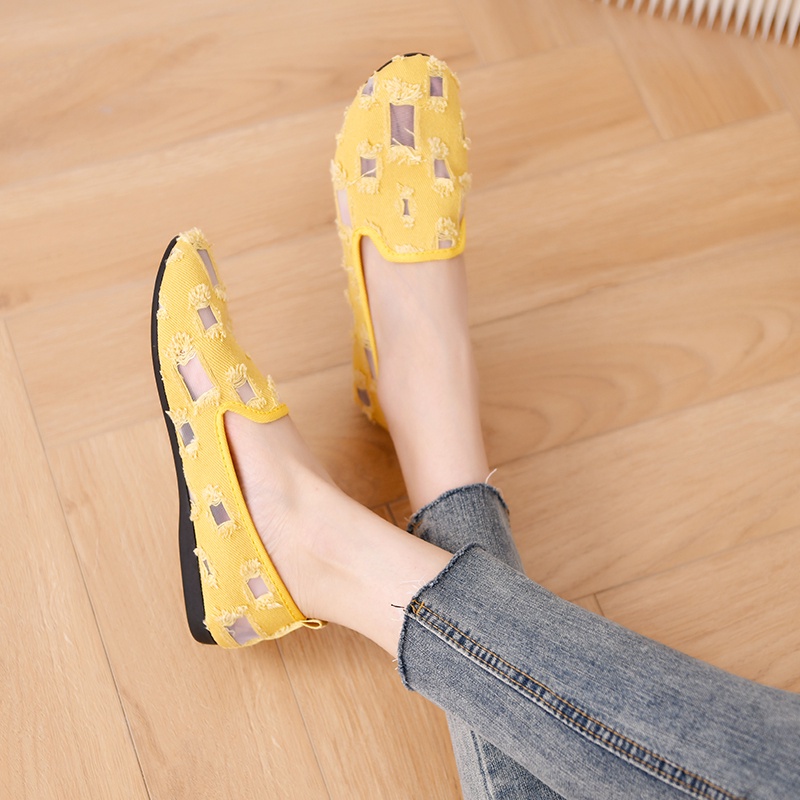 Giày Búp Bê Đế Bằng Thiết Kế Thoáng Khí Thời Trang Cho Nữ