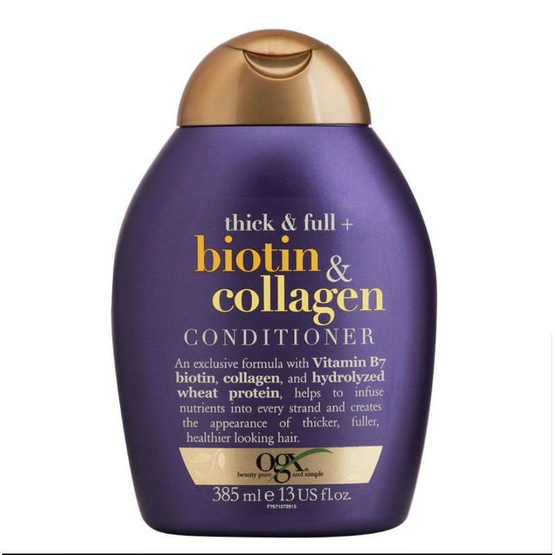 Dầu gội đầu và dầu xả OGX Thick & full + biotin & collagen 385ml