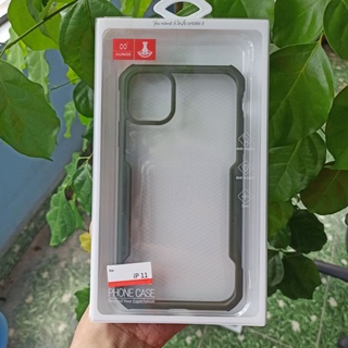 Ốp lưng xundd, kính cường lực iPhone 11 / 11 Pro / 11 Pro Max mặt lưng trong suốt viền màu Xanh Rêu