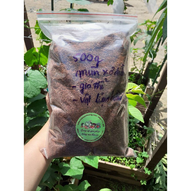 Mụn Xơ Dừa Gói 500g, Dùng Trồng Rau Mầm, Rau, Củ, Quả, Cây, Trộn Đất Cung Cấp Mùn Cho Đất