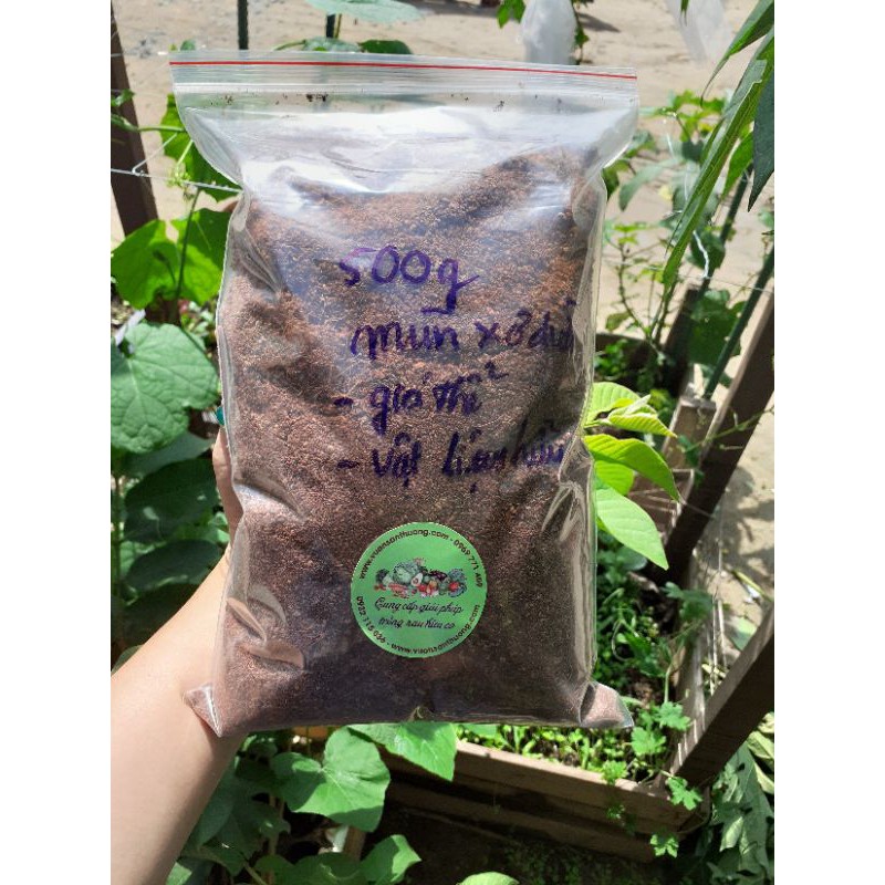 [Đã Ray Sàn] Mụn Xơ Dừa Gói 500g, Dùng Trồng Rau Mầm, Rau, Củ, Quả, Cây, Trộn Đất Cung Cấp Mùn Cho Đất