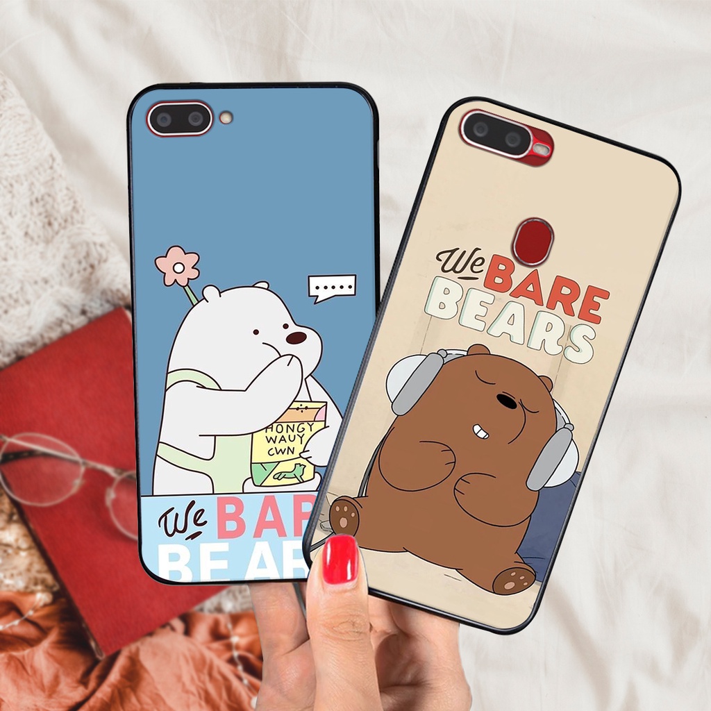  ỐP LƯNG OPPO A3S - F9 - A7 IN HÌNH GẤU WE BARE BEARS CHẤTLƯỢNG-SIÊUBỀN-SIÊUĐẸP