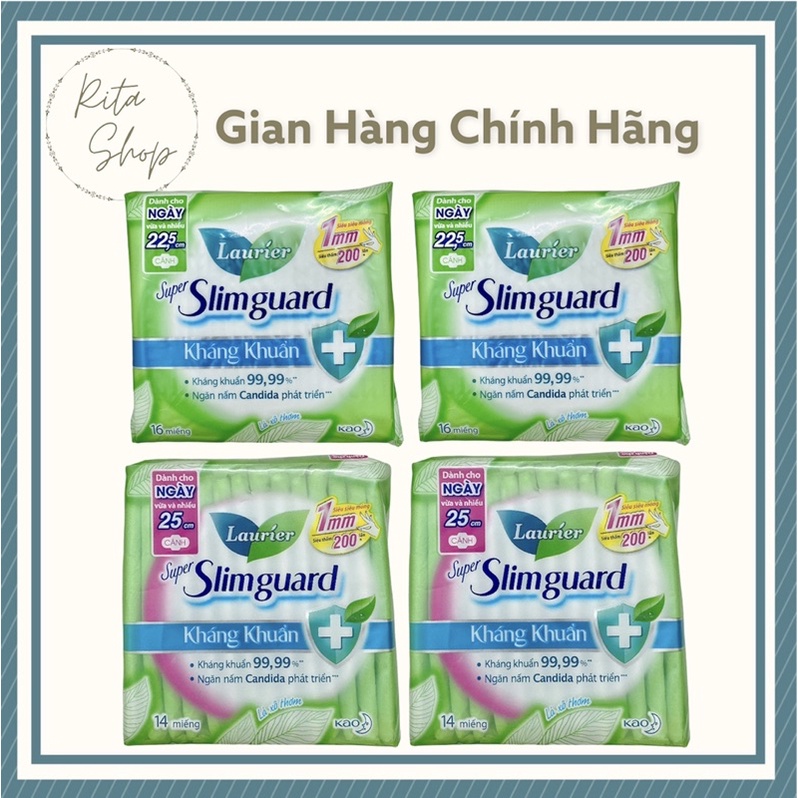 Băng vệ sinh Laurier siêu mỏng kháng khuẩn 1mm Super Slimguard