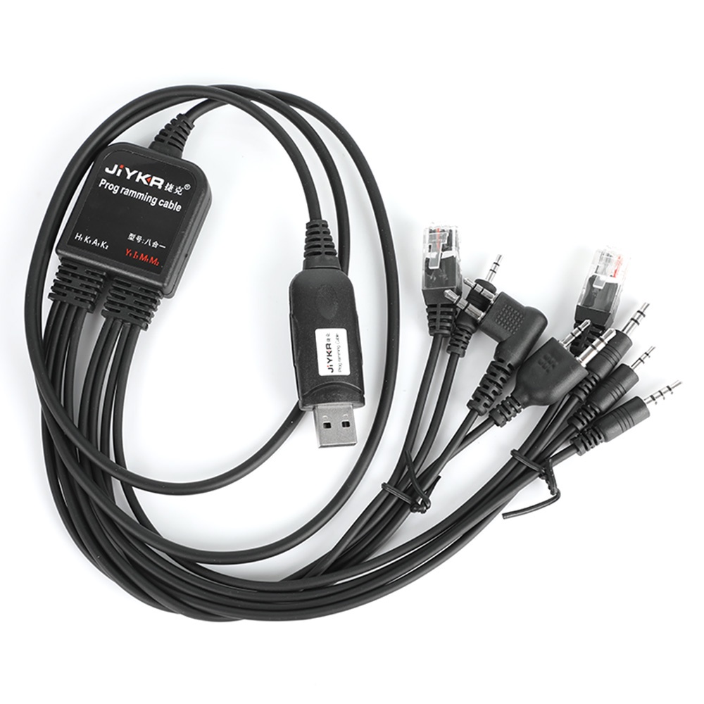 Dây Cáp USB Lập Trình 8 Trong 1 Cho Motorola ICOM Kenwood Baofeng YAESU PUXING WEIERWEI HYT