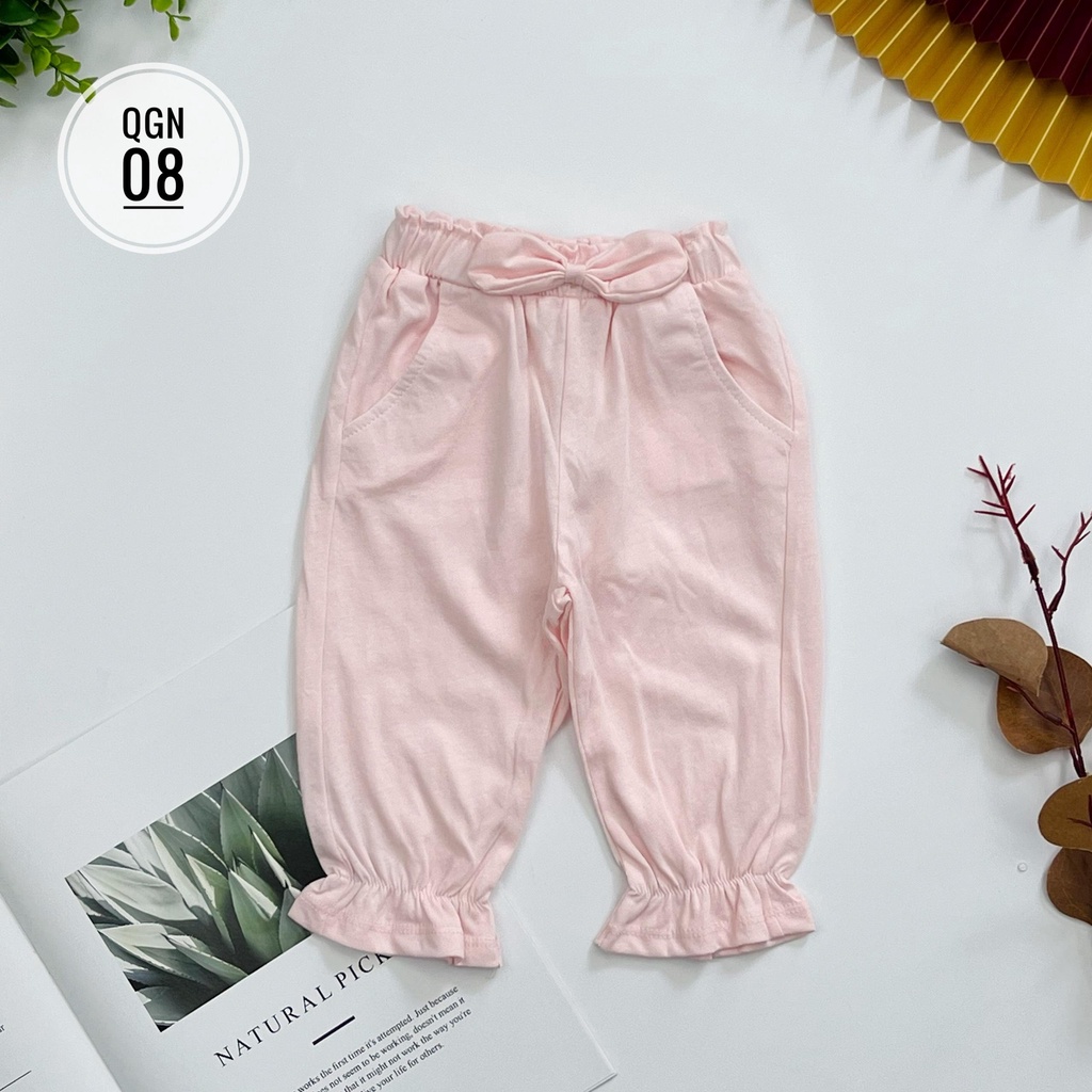 Quần dài dáng bo gấu bé gái LITIBABY size cho bạn từ 7kg -19kg