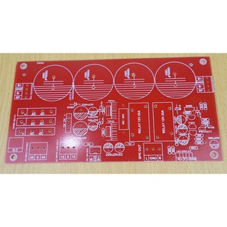 PCB Mạch Nguồn ÂM Ly 4 Tụ Phíp Đỏ - 1 Cái
