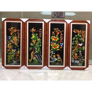 tranh thêu sẵn(tranh tứ quý)