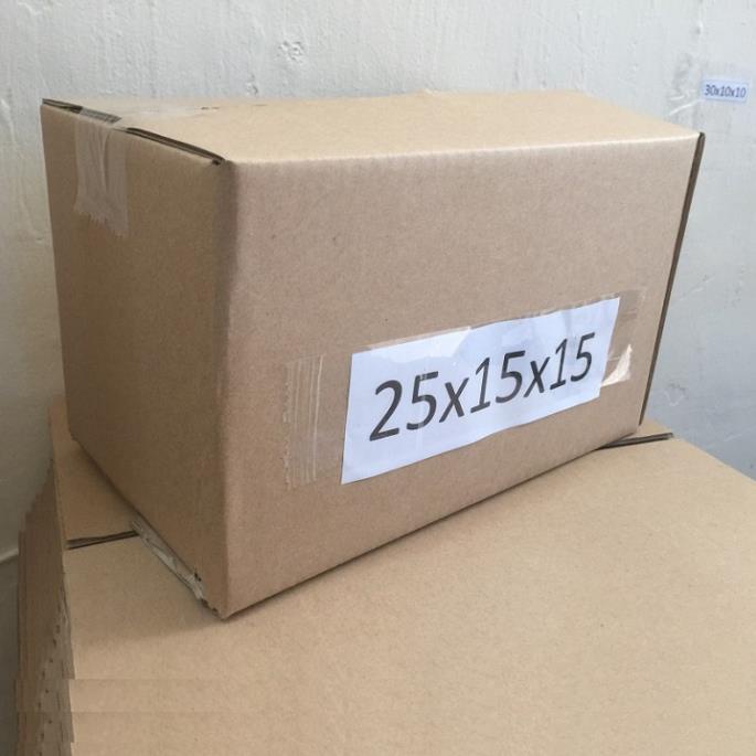 Combo 10 thùng hộp giấy carton đóng gói hàng size 25x15x15 giá rẻ tận xưởng giao hỏa tốc nhận hàng ngay