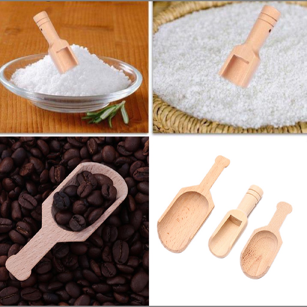 1 Muỗng Gỗ Mini Múc Trà / Cà Phê / Muối Tắm / Gia Vị Tiện Dụng