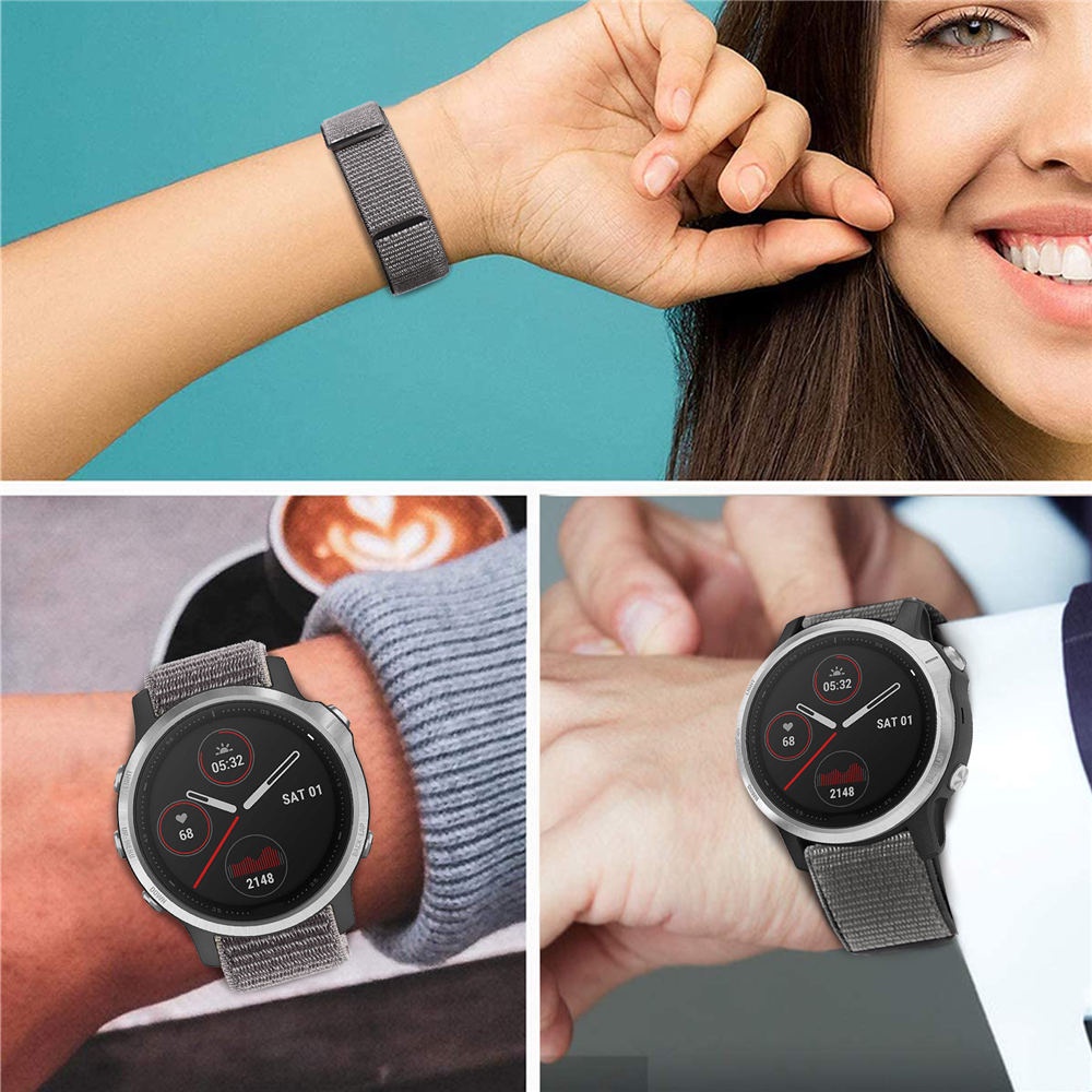 Dây Đồng Hồ Bằng Nylon 20 22mm 26MM Dành Cho Garmin Fenix 7x 7 7S Fenix 6X 6S 6 Pro 5X 5 5S Forerunner 935 945