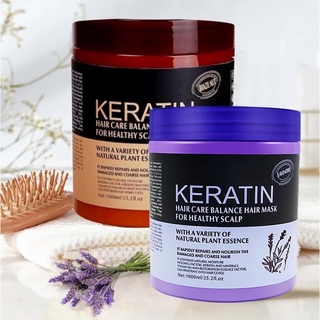Kem ủ tóc KERATIN COLLAGEN 1000ML LAVENDER BRAZIL NUT - Ủ hấp tóc cung cấp dưỡng chất KERATIN & COLLAGEN