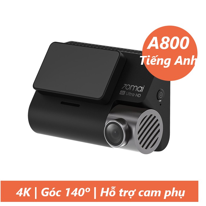 [A800 TIẾNG ANH] Camera hành trình 70mai A800 4K - Camera hành trình oto 70Mai A800