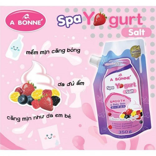[Mã 66FMCGSALE hoàn 8% xu đơn 500K] Muối tắm sữa chua Spa Yogurt Salt A Bonne 350g từ Thái Lan