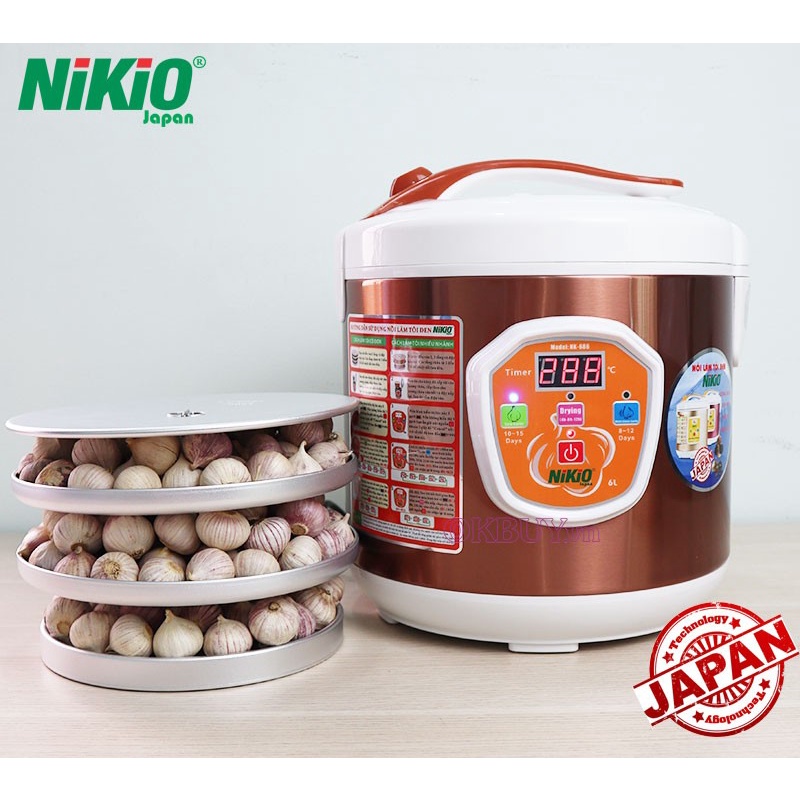 Máy Tỏi Đen Tùy Chỉnh Nhật Bản Nikio NK-686 - Làm được 2kg tỏi đen - Chính Hãng - Cao Cấp