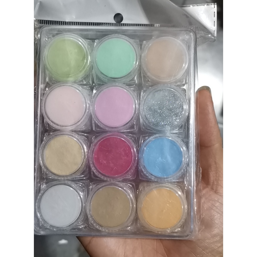 Set Bột Mỹ Đắp Nặn Nhúng Ombre 12 màu - manh219