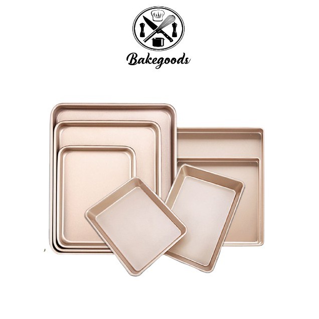 KHAY NƯỚNG BÁNH CHỐNG DÍNH màu vàng hàng CAO CẤP, DÀY 1,5 mm nhiều cỡ dùng nướng cookie, bánh trung thu, gato cuộn