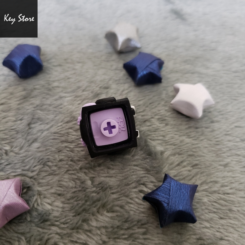 Nút bàn phím cơ artisan keycap sirius màu tím kính tím