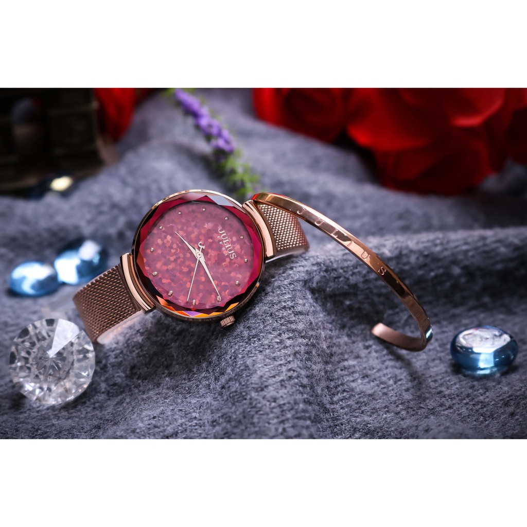 Đồng hồ nữ Hàn Quốc Julius JA-1189 dây thép sale off