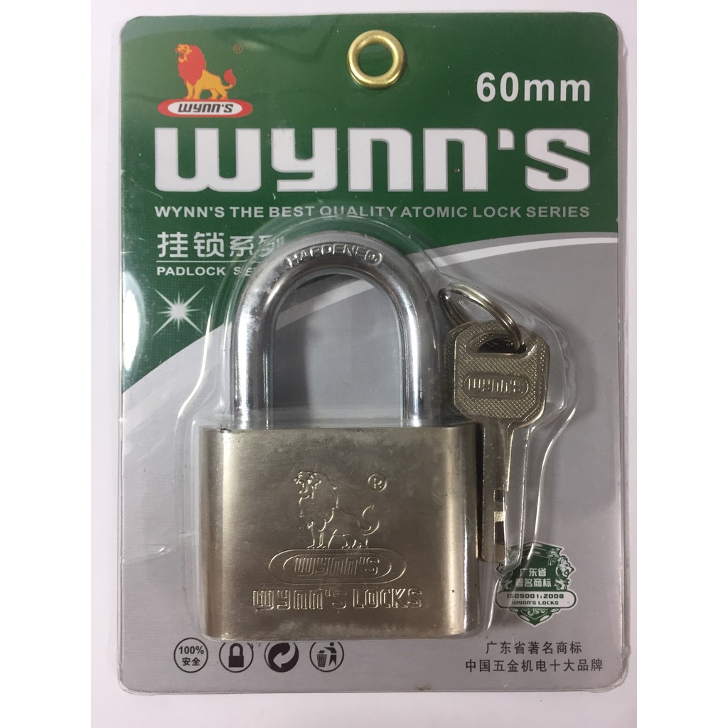 KHÓA CỬA NHÀ, KHÓA KHO WYNN'S 60MM (CHÍNH HÃNG)