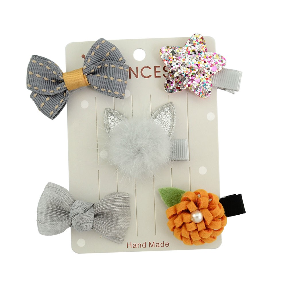 Set 5 kẹp tóc KIDSBOWS thiết kế xinh xắn dễ thương dành cho bé gái