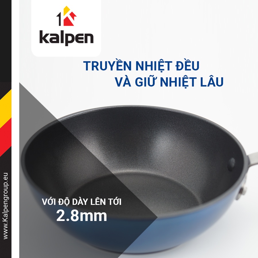 CHẢO CHỐNG DÍNH CAO CẤP ĐÁY TỪ PHẲNG KALPEN INZAGER SIZE 26CM