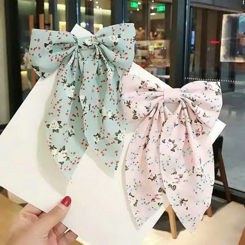 Kẹp Tóc Nơ Ren Hoa Thời Trang Hàn Quốc Xinh Xắn Cho Nữ