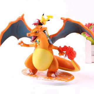 Pikachu Doll Figure Anime Cartoon Monsters Ash Ketchum Pikachu Charizard Action Figure Model Toy