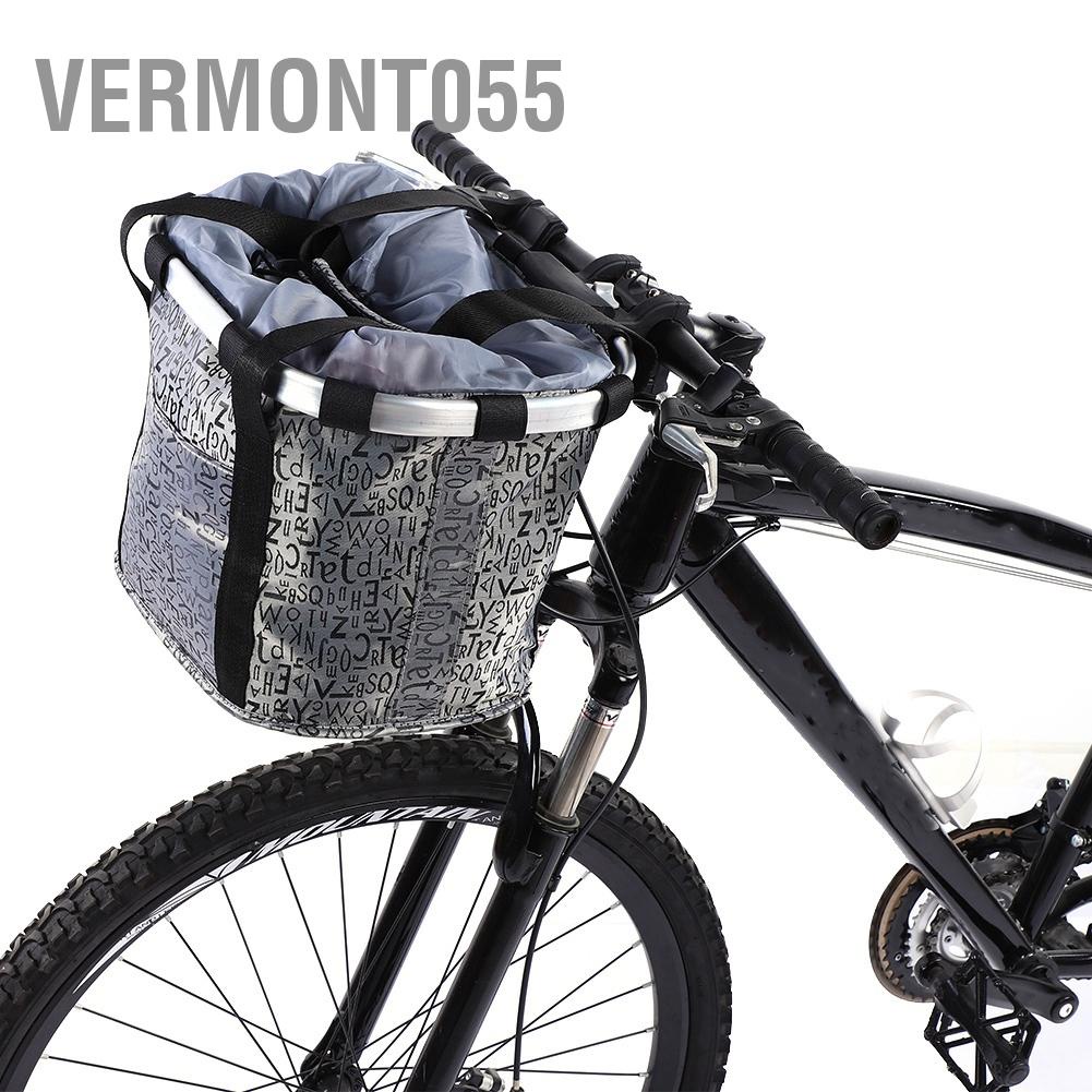 Có thể bán buôn Xe đạp Giỏ Xe đạp Khung phía trước Túi vận chuyển Thanh lưu trữ Túi đựng đồ Gấp Vermont055 Hàng giao ngay